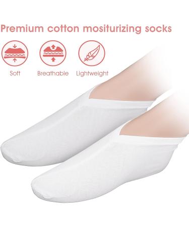 Sibba 2 Pairs Moisturizing Gloves and Socks for Overnight Healing - Repair Rough, Cracked, Dry, Chapped Skin - Touch Screen Compatible - Hand Spa Treatment for Eczema - Bedtime Lotion Infused - Set of 2 Pairs (Gloves & Socks) - Buy Online on GoSupps.com