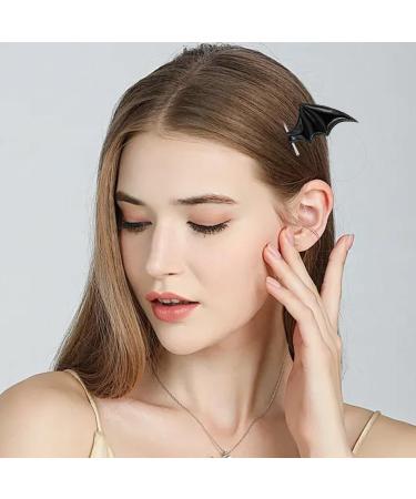 Miaija 8Pieces Halloween Bat Hair Clip Cartoon Bat Wing Hair Clip Demon Cosplay Decoration Costume Accessories for Girls Women Halloween Party Fancy Hair - Buy Online on GoSupps.com