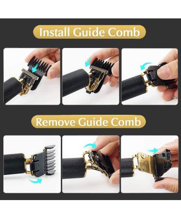 Hair Clippers for Men Electric Pro Li Outliner Rechargeable Cordless T-Blade Trimmer for Men Hair Trimmer for Men 0mm Baldheaded Hair Clippe Waterproof Grooming Kit Gold - Buy Online on GoSupps.com