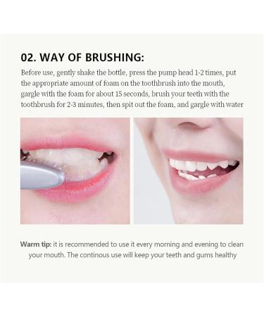 Teeth Whitening Toothpaste Foam 60ml | Bright White Teeth & Stain Removal - Color Correction for Coffee & Smoking - Buy Online on GoSupps.com
