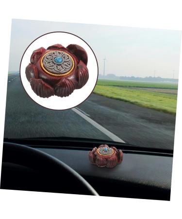 Miniature Lotus Figure Massager Rollerball | Homsfou Auto-Decor Hand Exercise Plate | Vintage B ro Decoration | 3.2x2.7cm Wooden Ornament - Buy Online on GoSupps.com