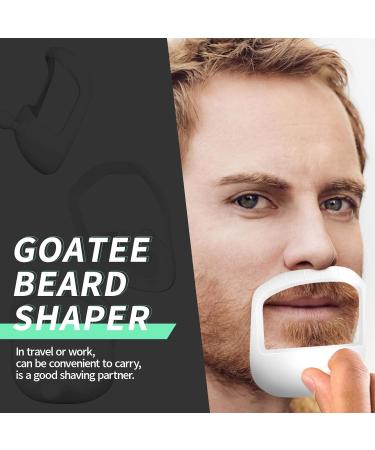 Beard Shaper Template Shaping Tool NUTRISMART Transparent Styling Comb Stencil for Goatee Mustache Sideburns Facial Hair Trimming Grooming Guide for Men Jaw Cheek Neck Line Symmetric Curve 5pcs-goatee - Buy Online on GoSupps.com