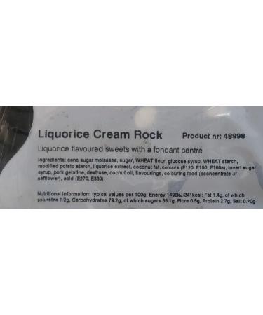 Liquorice Cream Rock - 1KG - Buy Online on GoSupps.com
