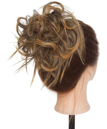 Tousled Hair Extensions Scrunchie - Brown Blonde Updo Ponytail Wig - Buy Online on GoSupps.com
