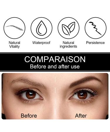 Waterproof Eyebrow Pencil - Liquid Eyebrow Makeup for Defined Natural Looks (Black) | Shop Internationally - Buy Online on GoSupps.com