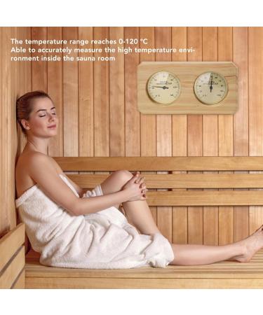 Mini Moisturizer & Thermometer - Double Display Wood Hygrometer for Home Office Baby Room & Sauna - Buy Online on GoSupps.com