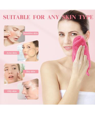 NineEigh 15-Pack Microfiber Makeup Towels - Washable 15x15cm Reusable Face Cleaning Cloths for Daily Travel & Cosmetic Erasing - Pink Rosa - Buy Online on GoSupps.com