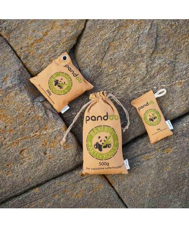 Pandoo Bamboo Air Freshener 500g | Activated Carbon Odor Remover & Dehumidifier for Home & Car - Eco-Friendly Air Purifier - Buy Online on GoSupps.com