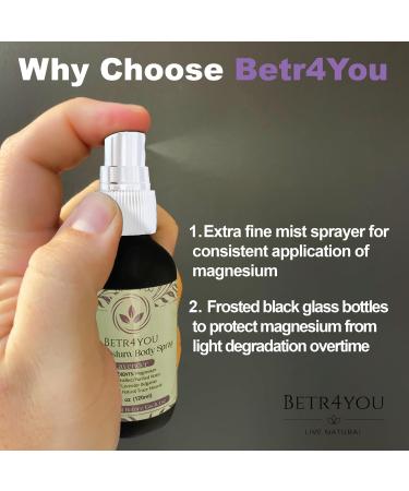 BETR4YOU Official | Topical Magnesium Body Spray | 4 Fl. Oz. | Viral TikTok Product (4 Fl Oz Lavender) Lavender 2 Fl Oz (Pack of 1) - Buy Online on GoSupps.com