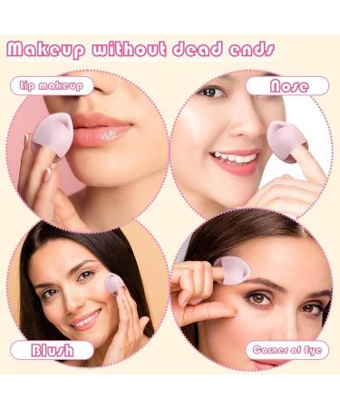 12 Pieces Finger Powder Puff Makeup Mini Powder Puff Mini Makeup Sponge For Foundation Concealer Cosmetic Foundation Sponge Mineral Powder Wet Dry Makeup Tool (Pink) - Buy Online on GoSupps.com