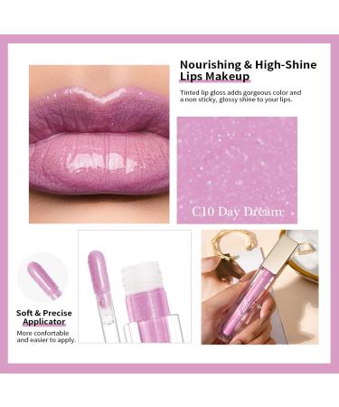 Oulac 3D Shiny Lip Gloss - Moisturizing Liquid Lipstick with Rose Damascena Extract | Glitter Finish | 4.5ml Day Dream - Buy Online on GoSupps.com