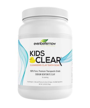Evenbetternow Kids Clear Cleansing Clay Bath Soak  2 lbs 10 oz  100% Pure Sodium Bentonite - Removes Toxins  Impurities and Contaminants