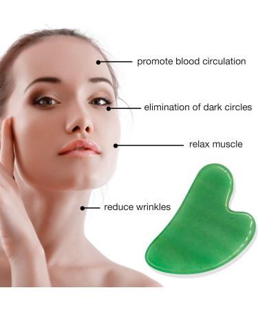 Shop Gua Sha Rose Quartz & Jade Facial Massage Tools | Anti-Aging Crystal Heart Shaped Skincare - Buy Online on GoSupps.com