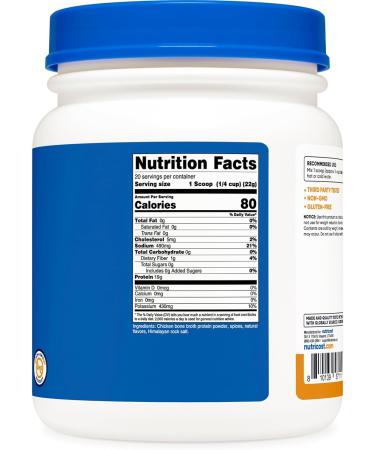 Nutricost Chicken Bone Broth Protein - Chicken Flavored 20 Servings | High Protein Supplement for Muscle Recovery & Health - Buy Online on GoSupps.com