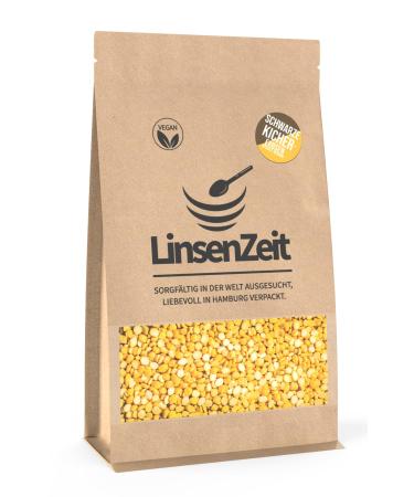 Lentil time - black chickpeas peeled and halved 600g - Chana dal - and indigenous protein source - vegan without additives & premium quality