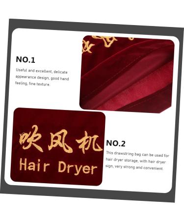 Healeved 9 Pcs Hair Dryer Storage Bag Hair Tool Storage Drawstring Storage Pouch Velvet Storage Bag Fabric - Buy Online on GoSupps.com