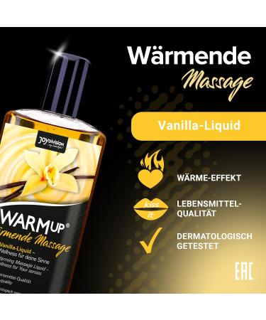 JoyDivision WarmUp Massage Oil Vanilla 150ml | Warming Massage Liquid with Heat Effect | Aromatic & Flavorful Massage Oil - Buy Online on GoSupps.com