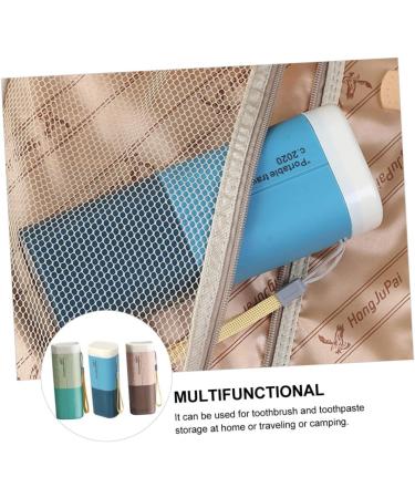 Plafope Travel Toothbrush Storage Box - 3-Piece Set with Toothpaste Holder & Travel Mug - Perfect for On-the-Go Oral Care - Buy Online on GoSupps.com