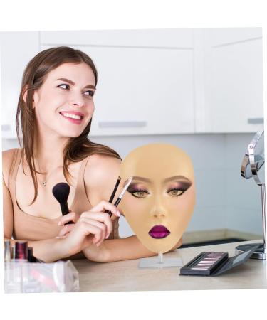 Silicone Makeup Practice Face Board for Beginners - Reusable Eyebrow Eyeliner & Foundation Training - White Skin Model - Buy Online on GoSupps.com