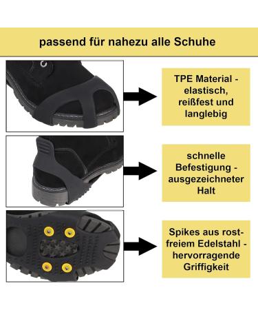 Alpidex Anti-Slide Shoe Spikes | Replacement Ice Grips for Size 35-47 | Ideal for Hiking & Winter Walking - Buy Online on GoSupps.com