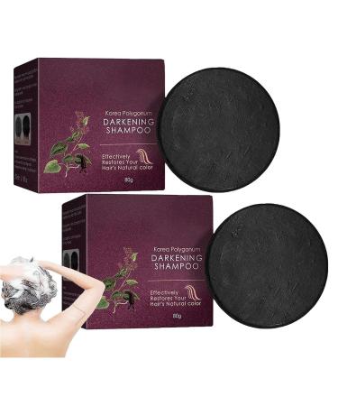 East Moon Black Soap East Moon Black Soap Bar Shampoo Polygonum Polygonum Extract East Moon Black Soap (Color : 2pcs)