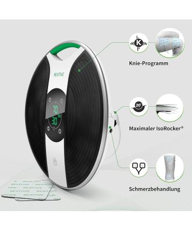 Revitive Medic Plus Knee Circulatory Stimulator | Relieve Leg Pain & Swelling | Medication-Free Solution in Black White & Green - Buy Online on GoSupps.com