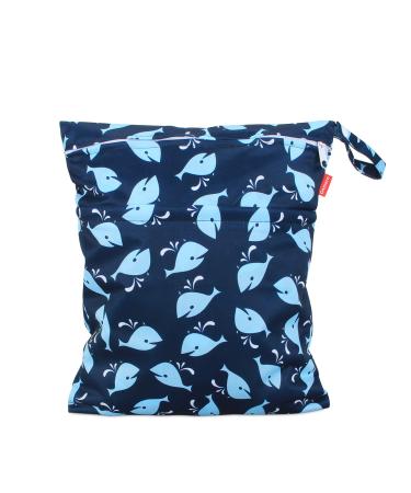 Damero Wetbag Nasp x reusable diaper bag wetbag wetbag diaper bags for babies diapers dirty clothing and other accessories (medium whale) m whale - Buy Online on GoSupps.com