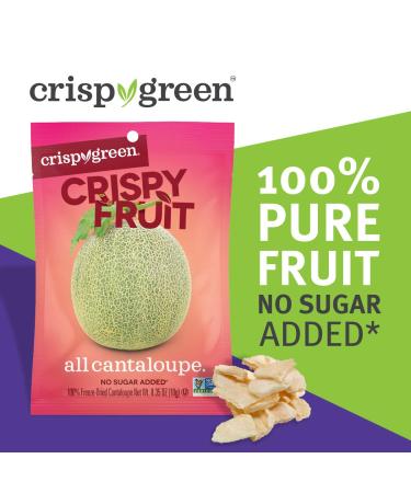 Crispy Green Freeze-Dried Cantaloupe 0.35oz Single-Serve Pack of 12 - Buy Online on GoSupps.com
