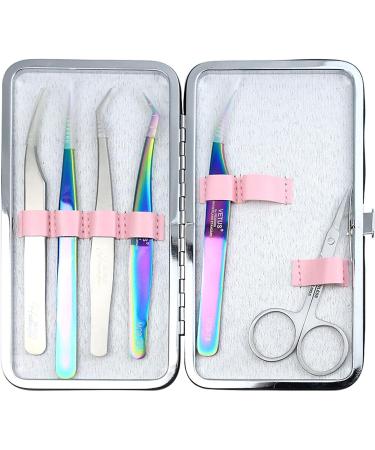 Portable Pink Tweezers Case for Eyelash Extensions | Travel Storage Bag for Makeup Tools | PU Leather | Scissors, Lash Brush | Grafting Extension - TC-P - Buy Online on GoSupps.com
