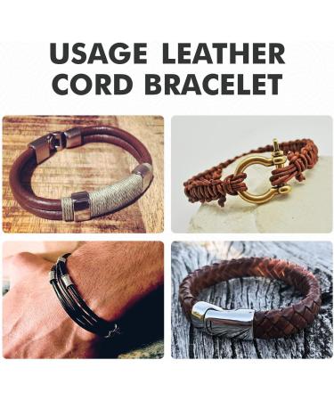 Round Leather Cord 2mm - 27 Yards - Distressed Saddle for Jewelry Making, Bracelets, Necklaces, Crafts - DIY Projects - Buy Online on GoSupps.com