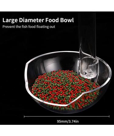 Luojuny Trumpet Shape Fish Feeder Prevent Drifting Glass Feeder for Fish Shrimp Size M - Buy Online on GoSupps.com