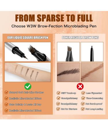 Crayon sourcils Waterproo Micro Waterproo pour femme crayon sourcils 2 en 1 double extr mit pointe carr e inclin e 4D et pointe ultra fine sourcils ressemblant des cheveux sauvages 05 Noir - Buy Online on GoSupps.com