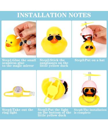 GOTH Perhk Duck Car Ornament - Rubber Yellow Duck Bicycle Bell Decorations for Adults & Kids - Buy Online on GoSupps.com