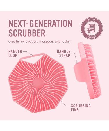 Silicone Body Brush for Gentle Exfoliation | Pink Bathing & Shower Brush for Men & Women - Buy Online on GoSupps.com