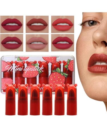  JINGLING JINGLING Set of 6 Glossy Lipsticks for Women Beginners Family Friends Beauty Daily Use Office and Evening - Buy Online on GoSupps.com
