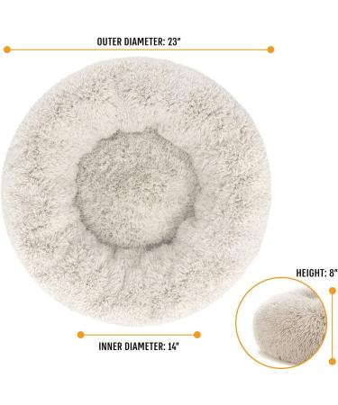 Active Pets Plush Donut Dog Bed - Calming Anti-Anxiety Bed for Small, Medium & Large Dogs & Cats - Buy Online on GoSupps.com