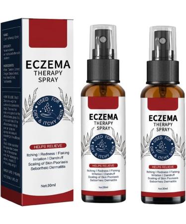 MUTYNE Eczema Therapy Spray Natural Eczema Relief Spray Eczema Hydrating Cream Fast Acting Itch Relie Soothe Dry Skin (2PCS)