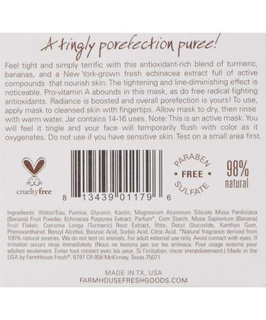 FarmHouse Fresh Banana Mask 3.2 Fl Oz - Hydrating Facial Treatment - Buy Online on GoSupps.com