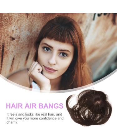 1pc Wig Air Bangs Ladies Tops Curly Human Hair Wig Tops for Women Bangs Hair Clip Human Hair Topper Curly Wigs Hair Hair Extensions Clip-on Woman High Temperature Wire Edge - Buy Online on GoSupps.com
