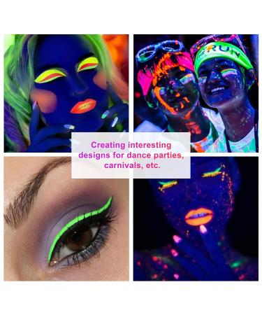 8pcs UV Body Paint Kit - Glow in the Dark Makeup Set for Halloween & Black Light Body Painting - Buy Online on GoSupps.com