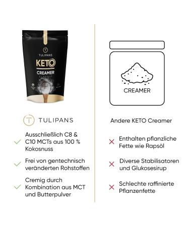 Tulipans MCT Creamer Classic | Keto Coffee Creamer - No Added Sugar | 200g | Perfect for Coffee Porridge Shakes & Keto Snacks - Buy Online on GoSupps.com