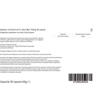 Swanson Full Spectrum St. John's Wort 375mg - High Dose 60 Gluten-Free Capsules Laboratory Tested Non-GMO - Buy Online on GoSupps.com