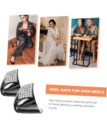 Sherchpry High Heels Toe Covers - 2 Pairs Leather Protectors for Weddings & Graduations | Pointed Tip Metal Sleeves & Boot Accessories - Buy Online on GoSupps.com