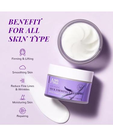 ANAI RUI Neck Firming Cream - Skin Tightening & Wrinkle Cream for Neck & D collet with Bakuchiol Collagen & Ceramides - 1.7 Oz - Day & Night Anti-Aging Solution - Buy Online on GoSupps.com