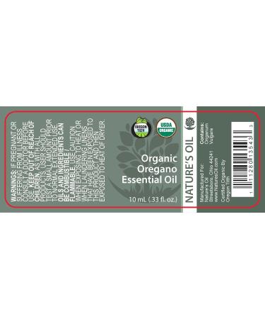Nature's Oil 10ml Pure Certified Organic Oregano Essential Oil - Buy Online on GoSupps.com