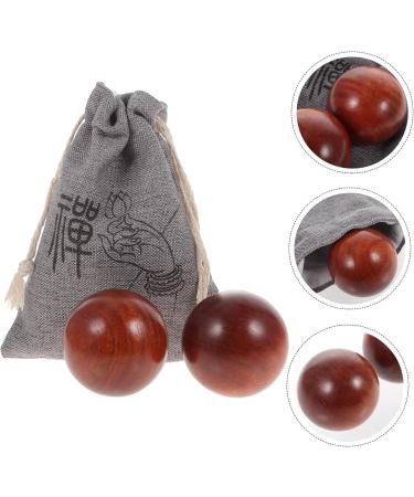 Fomiyes Wooden Handball Massage Ball Wellness Gift for Fitness & Hand Exercises | Mahogany Massage Globe - Buy Online on GoSupps.com