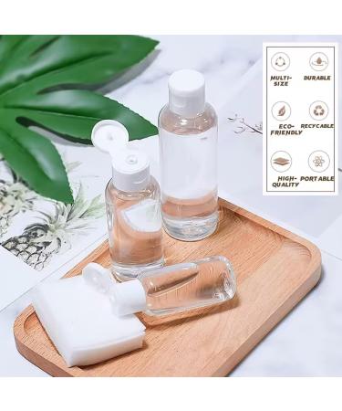 10 Pcs 100ml Plastic Travel Bottles for Toiletries Empty Refillable Transparent Containers Cosmetic Flip Cap Bottles for Toiletries Shampoo Lotions Cosmetics 4pcs Funnels and 2 Sheets Free Labels 05 - Buy Online on GoSupps.com