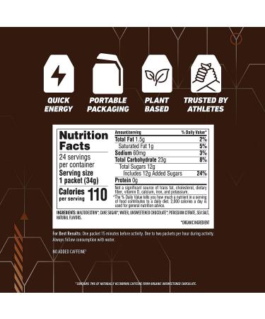 CLIF SHOT Energy Gels - Chocolate, Non-GMO, Non-Caffeinated, High-Performance Fuel for Cycling & Running (24 Pack) - Buy Online on GoSupps.com