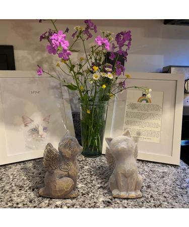Cat Angel Memorial Figurine - Sympathy Gift for Cat Lovers - Remembering a Beloved Feline Companion - Hand-Painted Sculpted Figure - Natural Love My Cat (Gray) - Buy Online on GoSupps.com