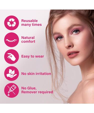 Magnetic Eyelashes with Applicator - Long Lasting Reusable Waterproof & Cruelty-Free | Natural Look False Lashes (1 Pair - Jovial - Buy Online on GoSupps.com